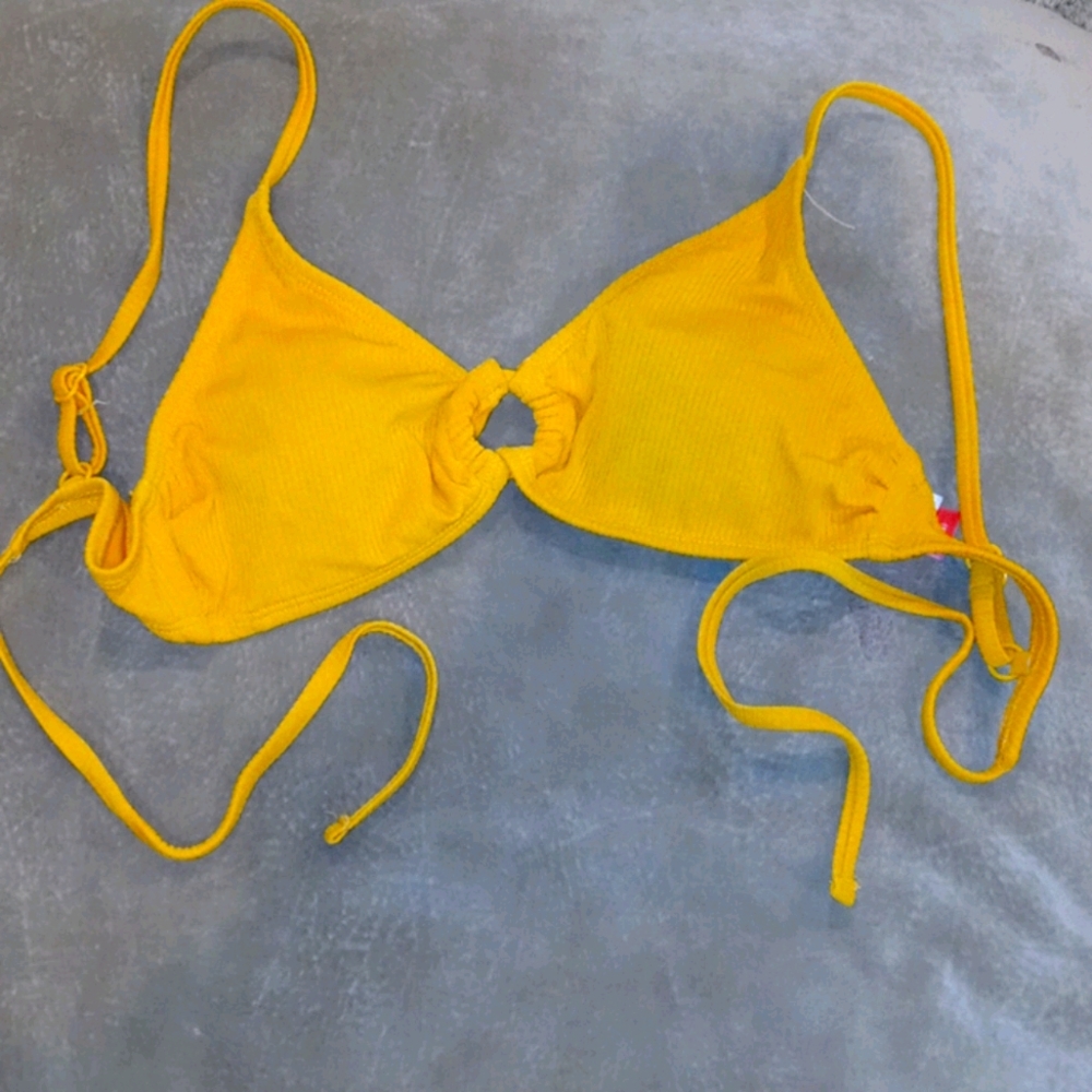 Yellow bathing suit top